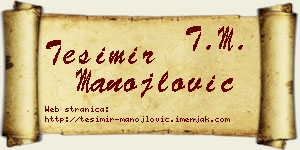 Tešimir Manojlović vizit kartica